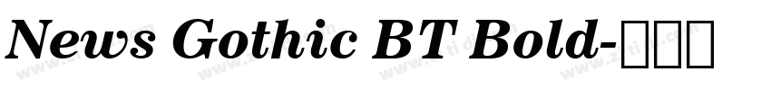 News Gothic BT Bold字体转换